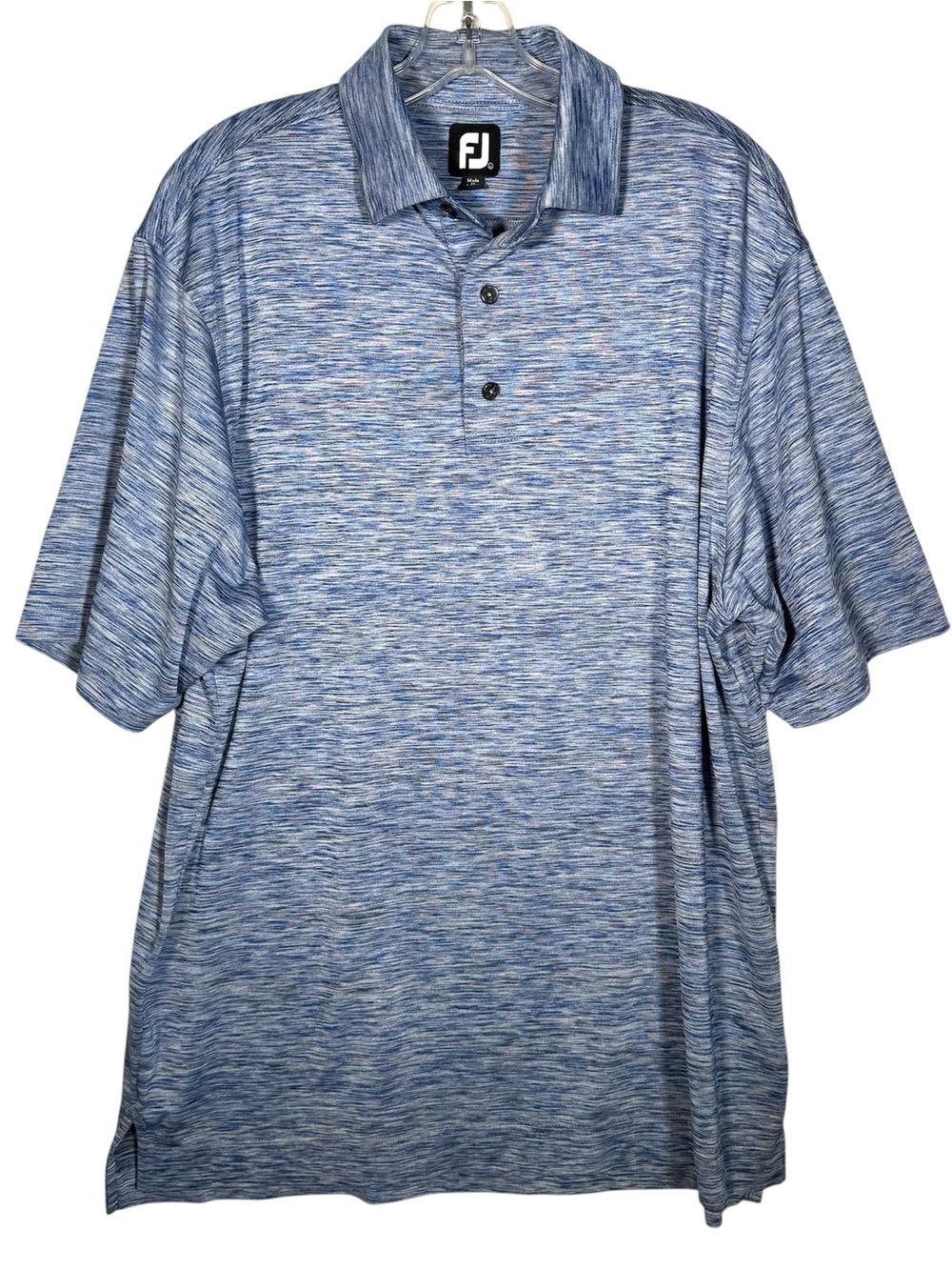 Footjoy FJ Men's Large Performance Golf Polo Heather Blue